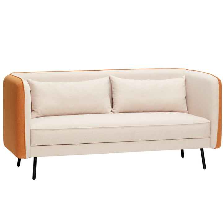 2-seater sofa, beige/orange from Hübsch Interior