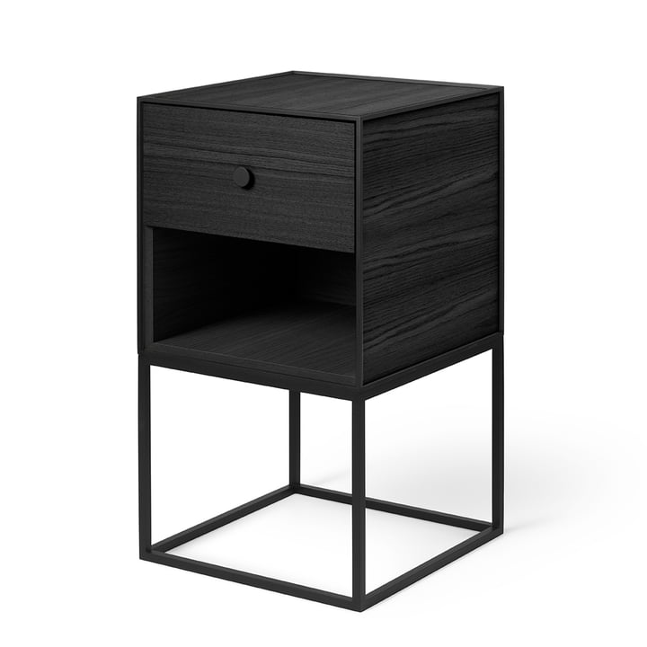 Frame Sideboard 35 (incl. drawer), black stained ash from by Lassen