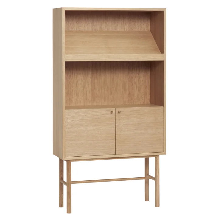 Chest of drawers with magazine rack, oak, natural from Hübsch Interior