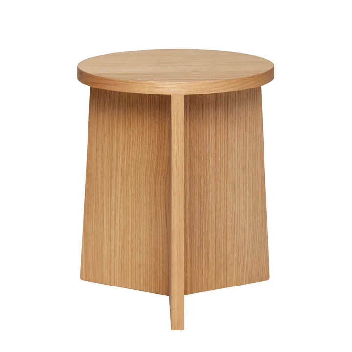 Stool height 42 cm, oak, natural from Hübsch Interior