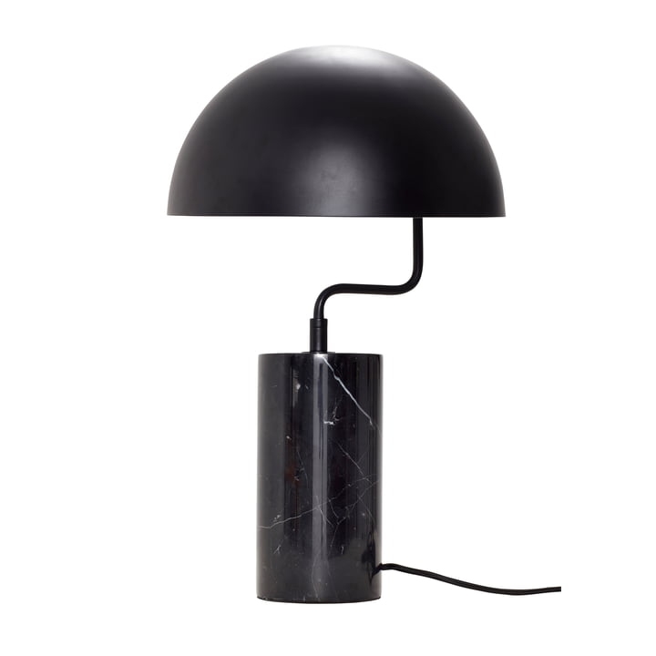 Marble table lamp, black from Hübsch Interior