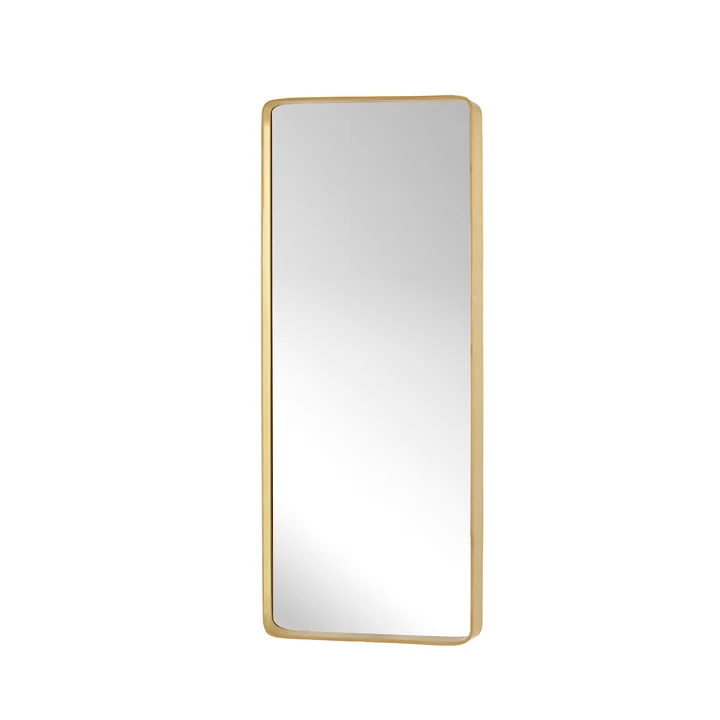 The wall mirror rectangular from Hübsch Interior with brass frame