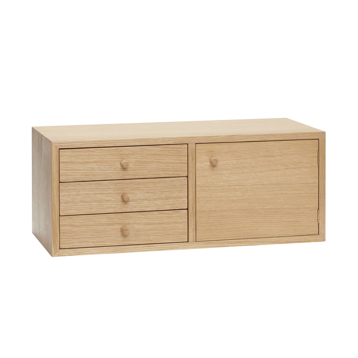 Wall cabinet, oak, natural from Hübsch Interior