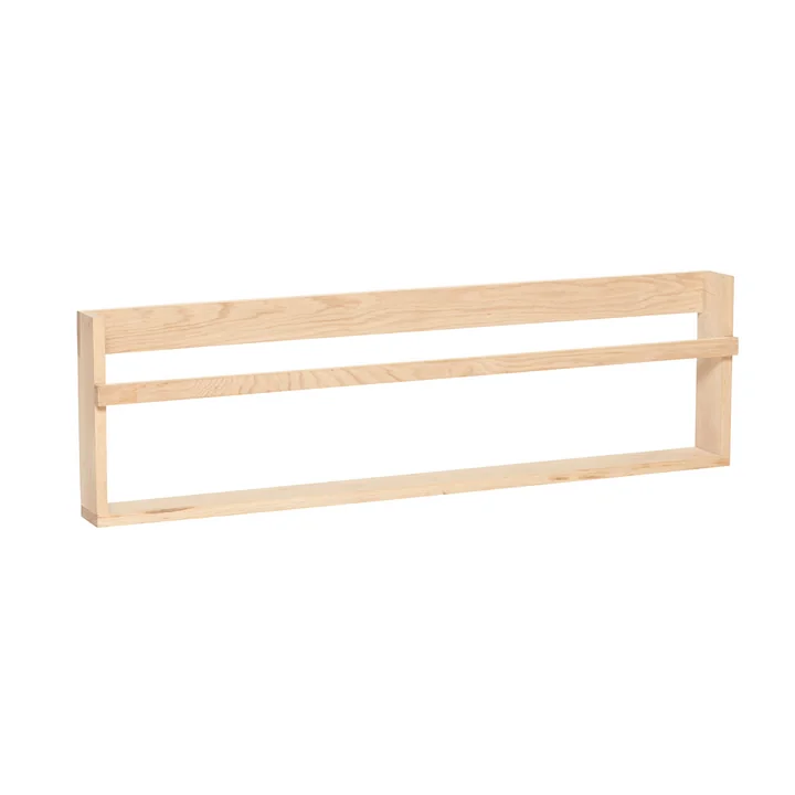 Wall shelf flat, length 110 cm, oak, natural from Hübsch Interior