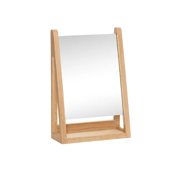 The table mirror from Hübsch Interior in oak, natural
