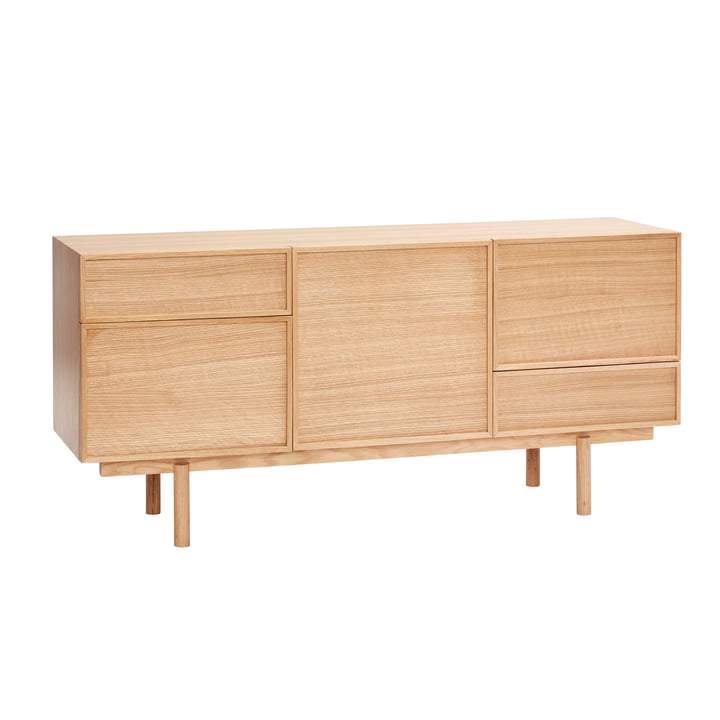 The sideboard from Hübsch Interior with 5 compartments, oak, nature