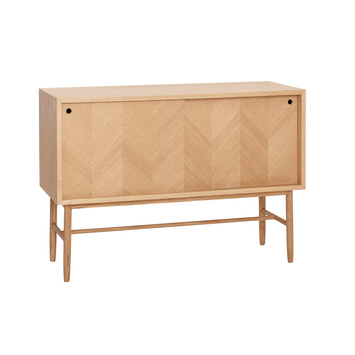 chest of drawers with sliding doors, oak, natural from Hübsch Interior