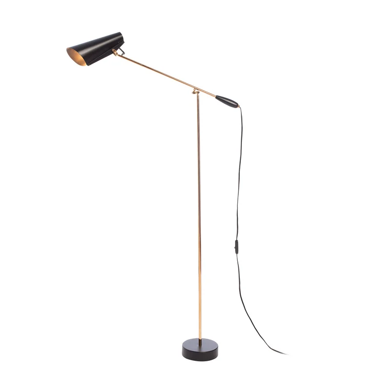 Birdy floor lamp from Northern in black / brass
