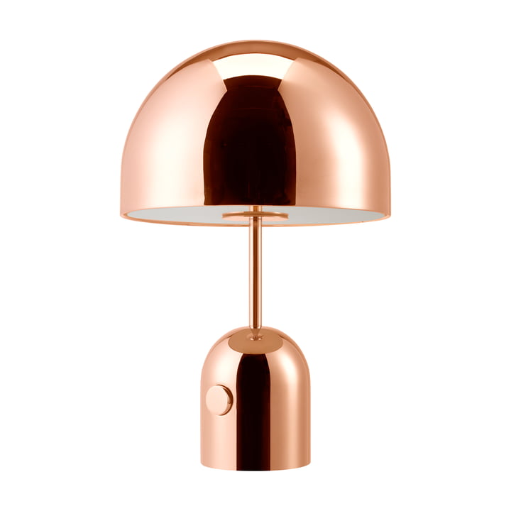Bell table lamp by Tom Dixon made of copper plated steel