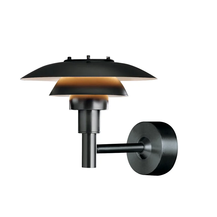 PH 3-2½ wall light (outdoor) from Louis Poulsen in black