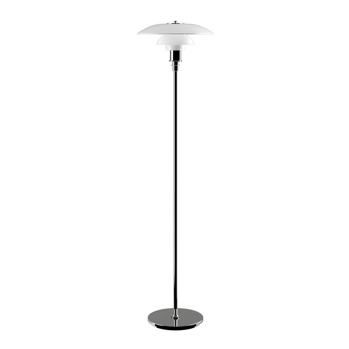 PH 3½-2½ Floor lamp by Louis Poulsen in high-gloss chrome