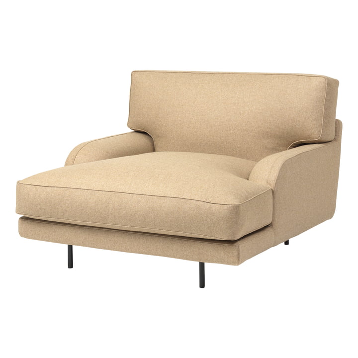 Flaneur Lounge Chair, beige / black frame from Gubi