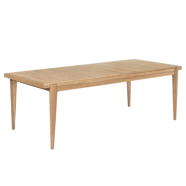 S-Table, rectangular extensible, 95 x 220-320 cm, oak matt lacquered by Gubi