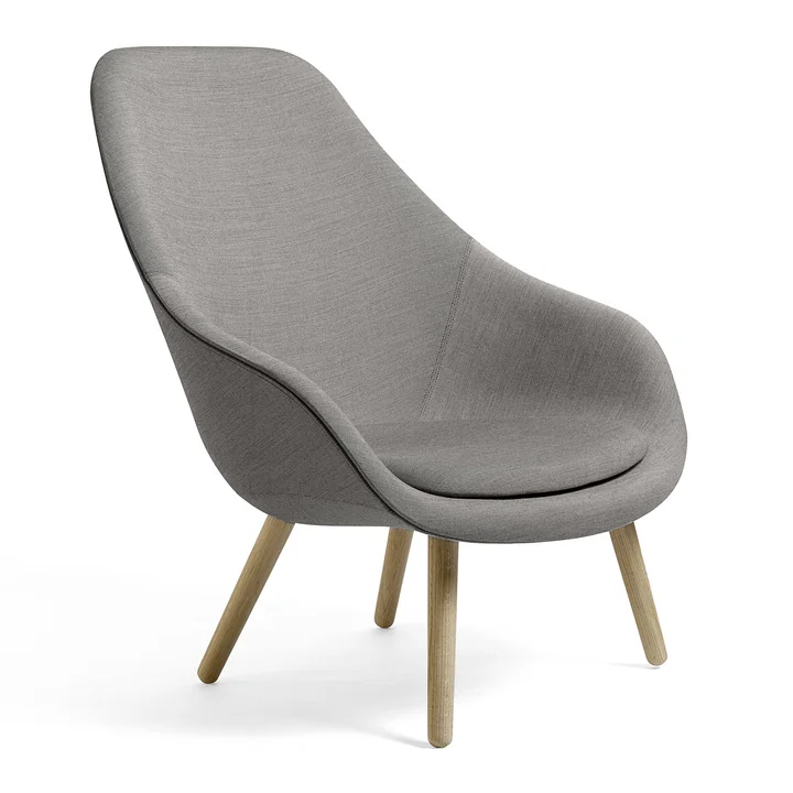 About A Lounge Chair from HAY in the version High / AAL 92 Remix light grey with seat cushion (123)