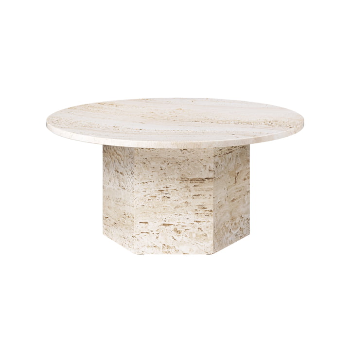 Epic Coffee Table, Ø 80 cm, neutral white by Gubi