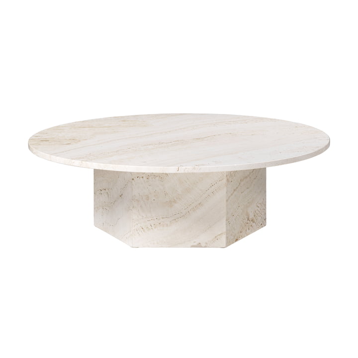 Epic Coffee Table, Ø 110 cm, neutral white by Gubi