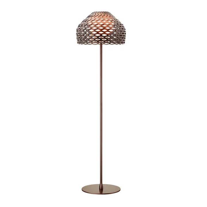 The Tatou floor lamp from Flos in ochre - grey