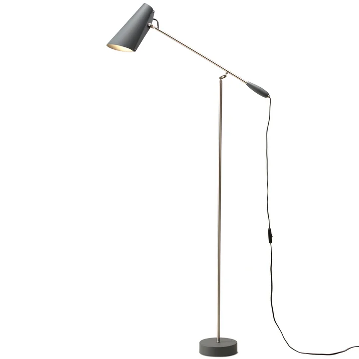 The Birdy Floor lamp from Northern in grey / metallic