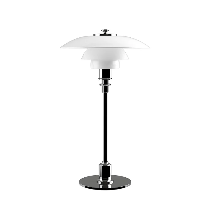 PH 2/1 table lamp from Louis Poulsen in high-gloss chrome-plated