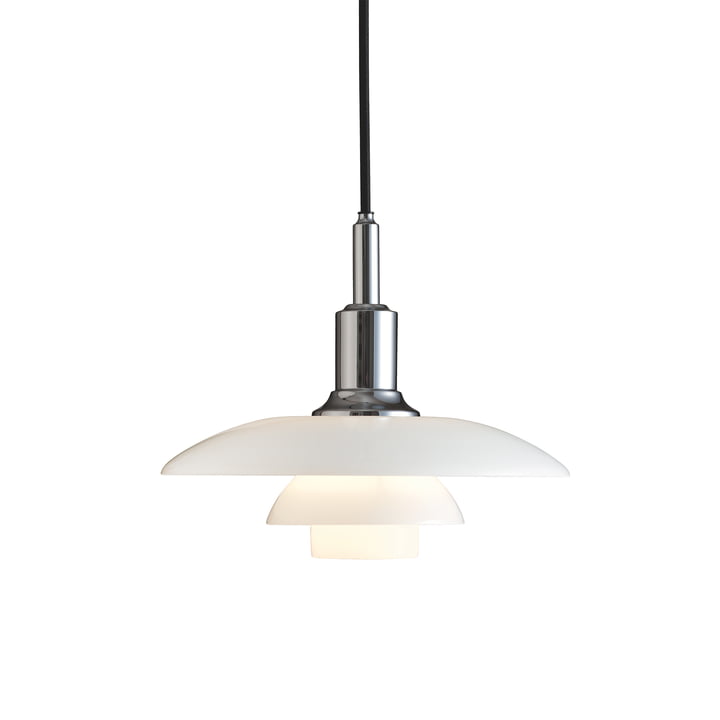 PH 3/2 pendant luminaire by Louis Poulsen in high-gloss chrome-plated