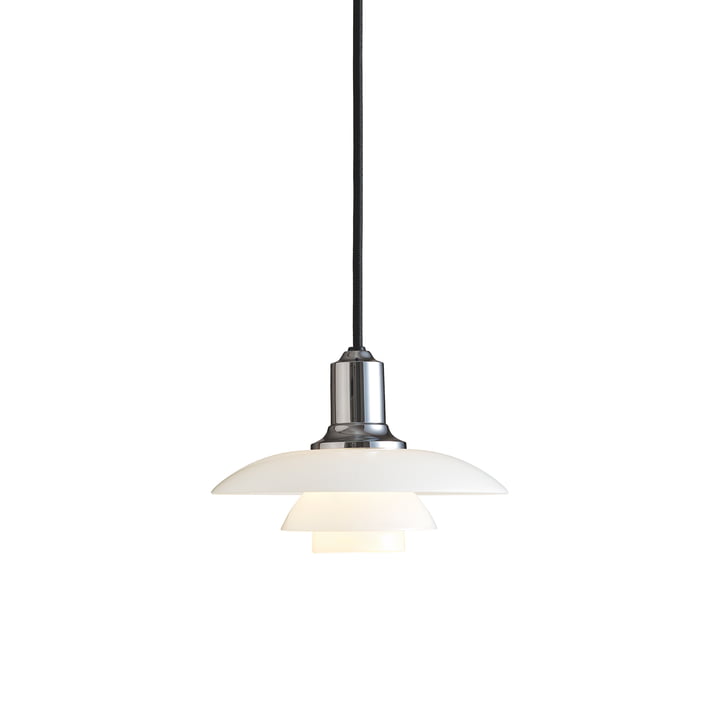 PH 2/1 pendant luminaire by Louis Poulsen in high-gloss chrome-plated