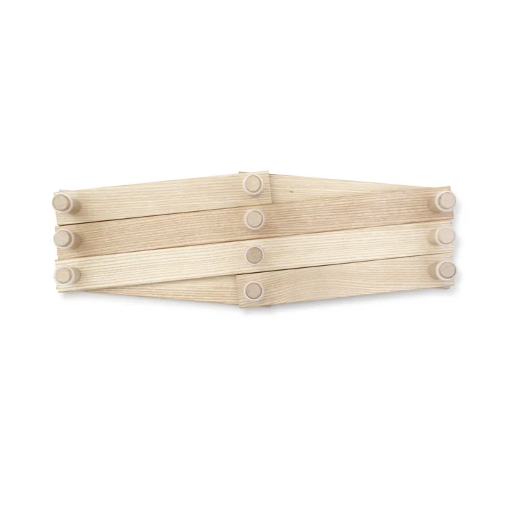 The Lia wall coat rack from side by side can be pulled together