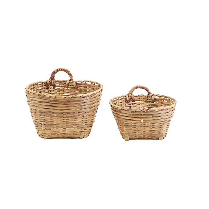 The Tradition storage basket from Meraki in brown, H 20 & H 16 cm