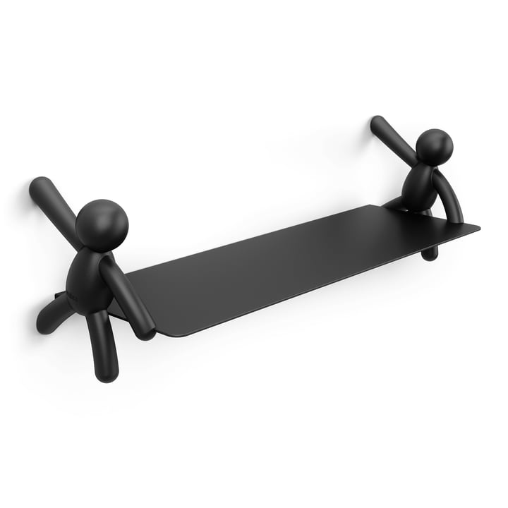 The Buddy wall shelf from Umbra in black, L 46 cm