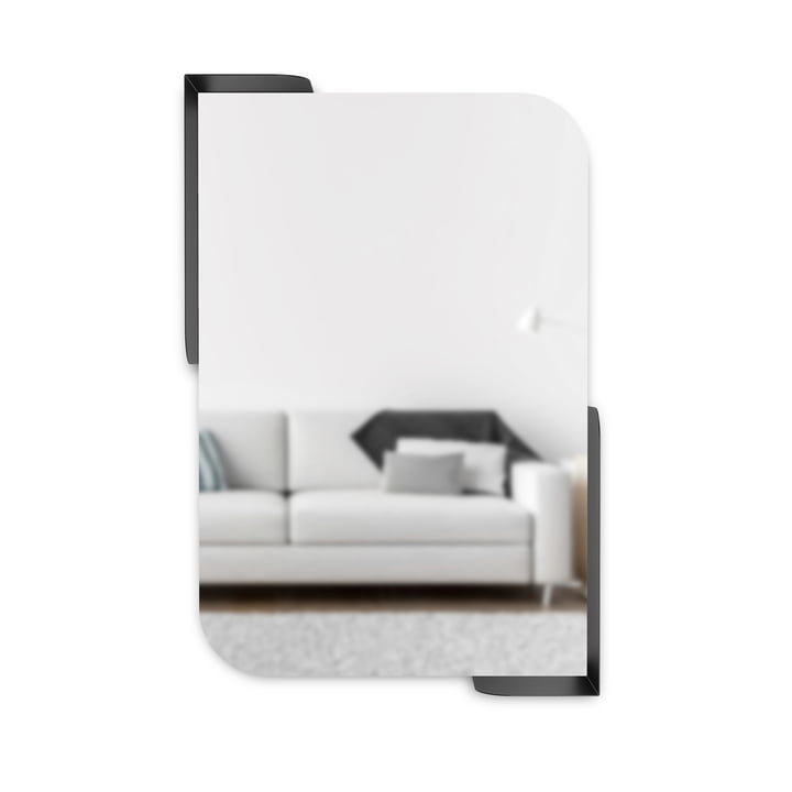 The Alcove wall mirror with shelf from Umbra , 51 x 76 cm, black