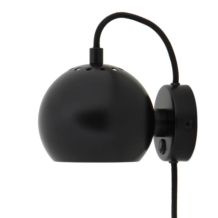 Ball Wall lamp from Frandsen in black matt
