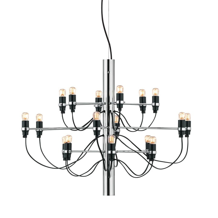The chandelier 2097/18 from Flos in chrome (clear)