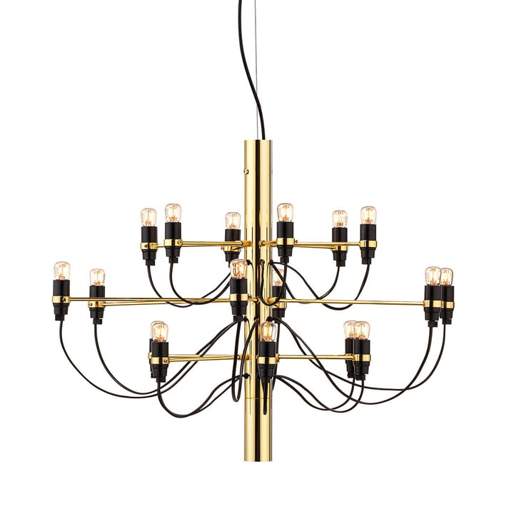 The chandelier 2097/18 from Flos in brass (clear)