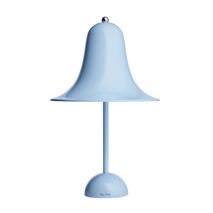The Pantop table lamp from Verpan in light blue