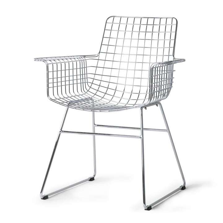 Wire Arm Chair, Chrome from HKliving