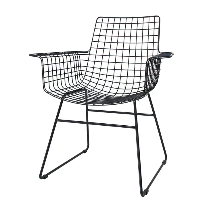 Wire Arm Chair, black from HKliving