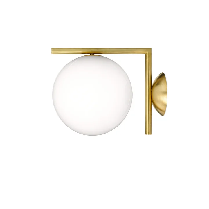 IC C / W1 BRO wall and ceiling lamp by Flos in brass