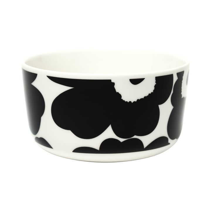 The Oiva Unikko Bowl from Marimekko in white / black, 500 ml