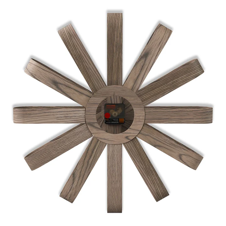 Ribbonwood Wall Clock, aged walnut from Umbra