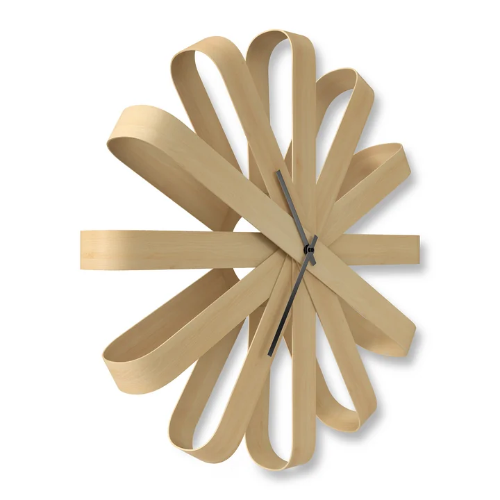 Ribbonwood Wall clock, natural beech from Umbra
