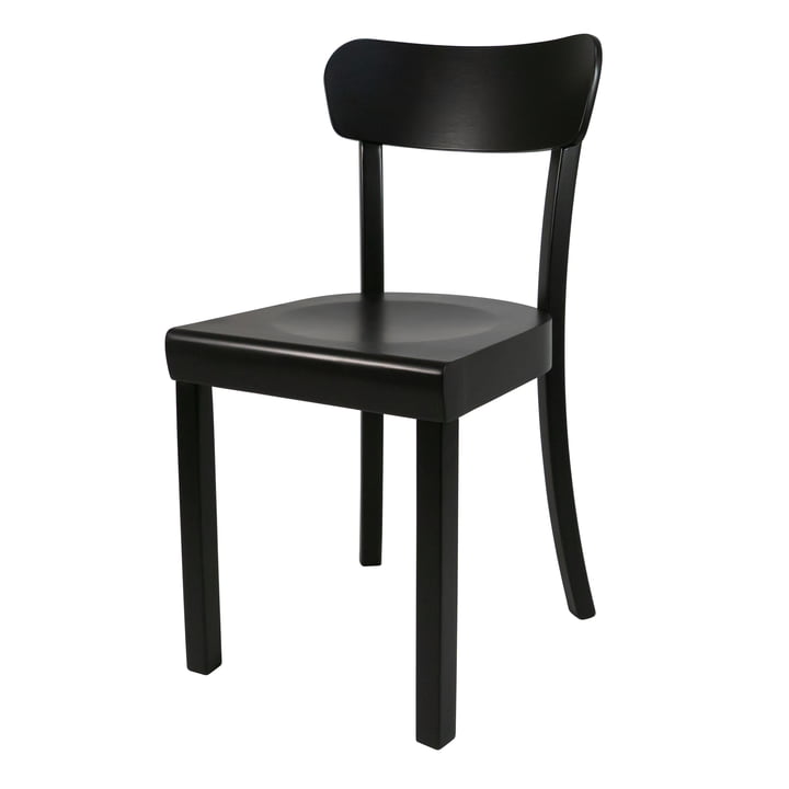 Black Frankfurter chair with water-based lacquer