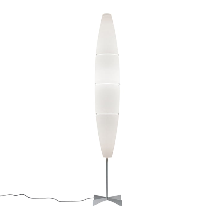 Foscarini - Havana Floor Lamp with dimmer, aluminum / white