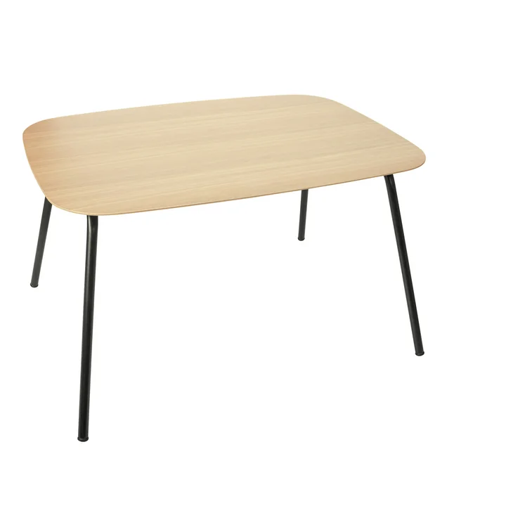 The Oakee kids table from Sebra in natural oak / black