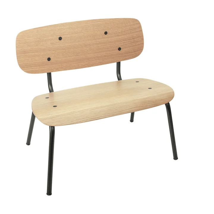 The Oakee children's bench from Sebra in natural oak / black