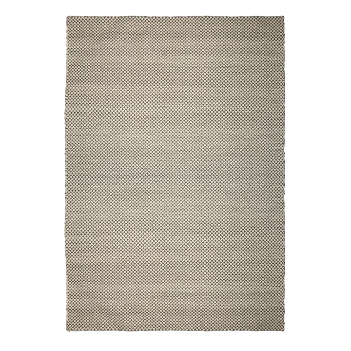 Kelim Carpet in diamond pattern from Collection in offwhite / black