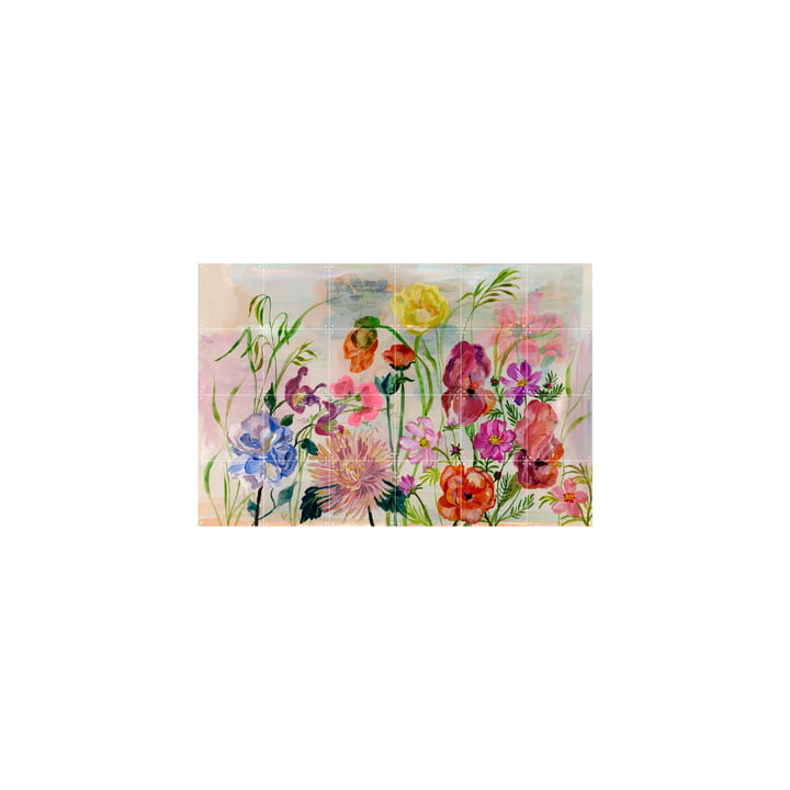 The Flowers Garden mural from IXXI , 120 x 80 cm