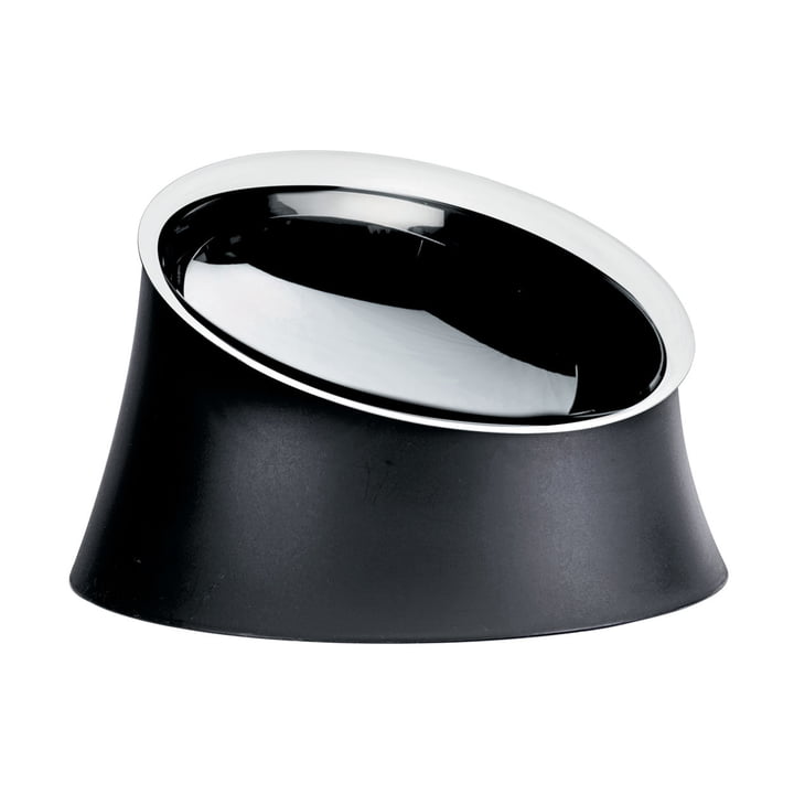 The Wowl dog bowl from Alessi in large, black
