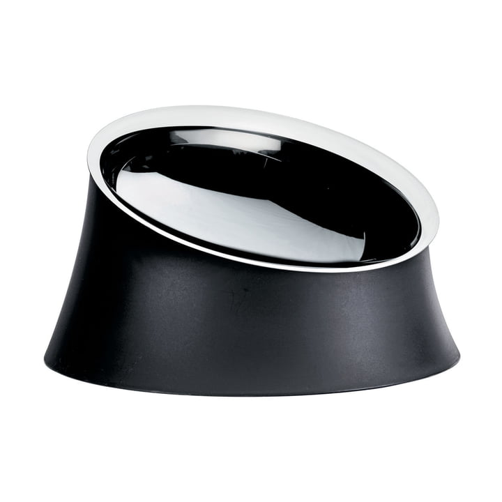 The Wowl dog bowl from Alessi in small, black
