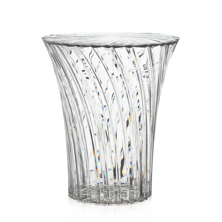 Sparkle Stool and side table Ø 38 cm from Kartell in crystal clear