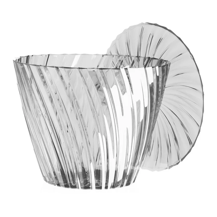 Sparkle Stool and side table, Ø 45 cm from Kartell in crystal clear