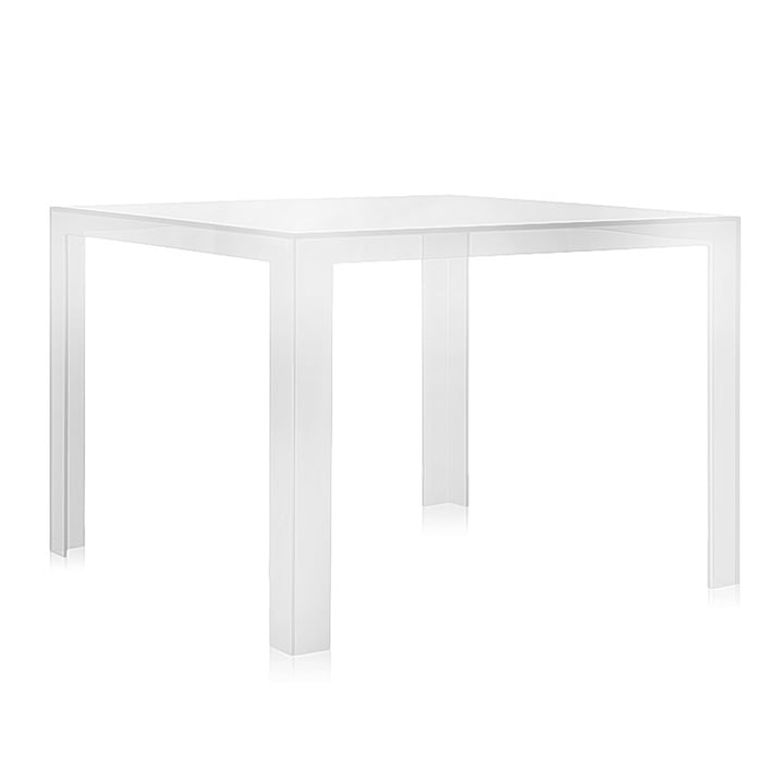 Invisible Dining table 100 x 100 cm from Kartell in crystal clear